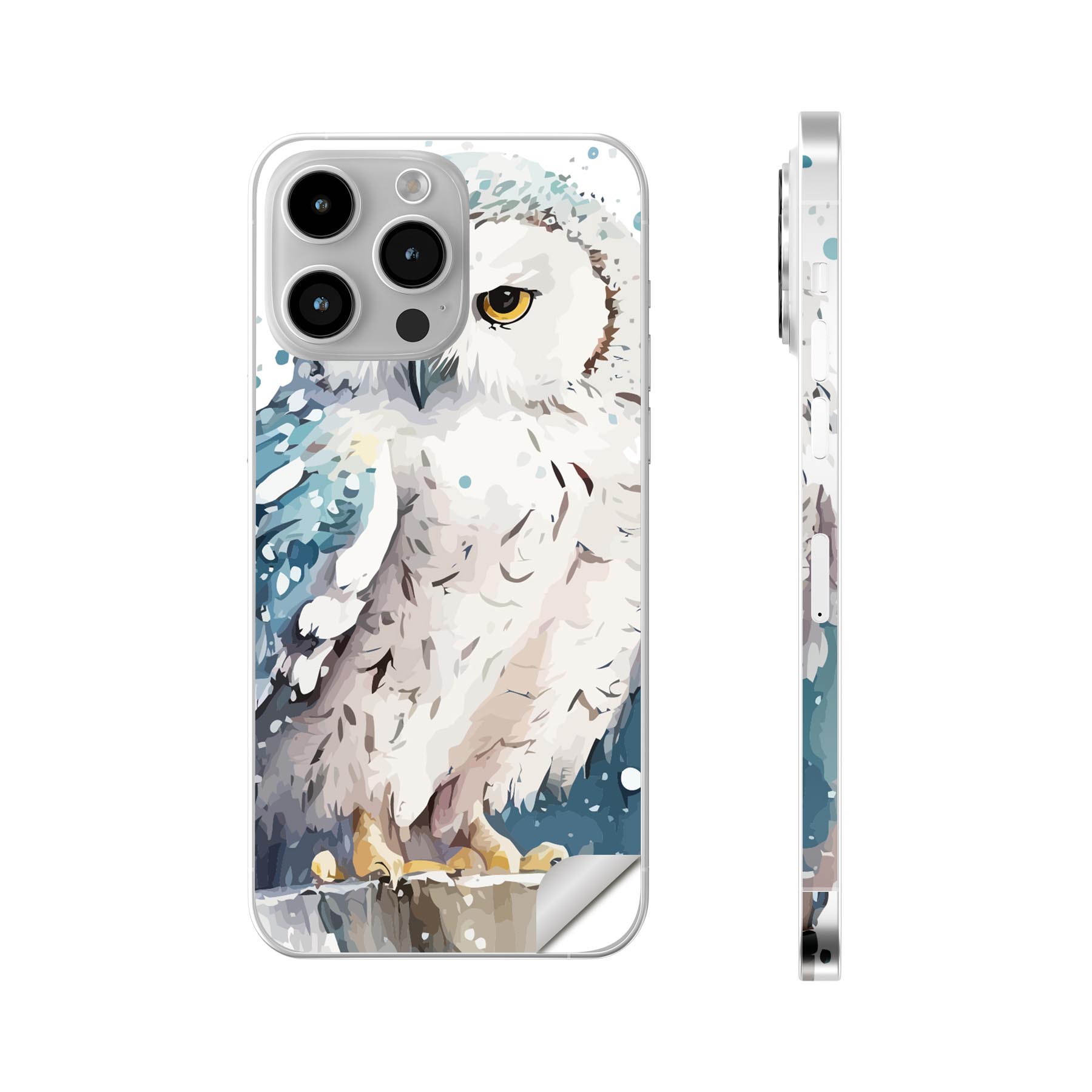 iPhone14 iPhone15 用 スキンシール 全面スキンシール フル 背面 側面 ステッカー 保護シール iphone14plus iphone14pro iphone14promax iphone15plus iphone15pro iphone15promax 各種対応 フクロウ 梟 032355