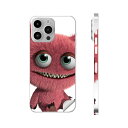 iPhone14 iPhone15 用 スキンシール 全面スキンシール フル 背面 側面 ステッカー 保護シール iphone14plus iphone14pro iphone14promax iphone15plus iphone15pro iphone15promax 各種対応 モンスター 赤 キャラクター 005189