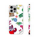 iPhone14 iPhone15 用 スキンシール 全面スキンシール フル 背面 側面 ステッカー 保護シール iphone14plus iphone14pro iphone14promax iphone15plus iphone15pro iphone15promax 各種対応 沖縄 イラスト カラフル 005541