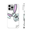 iPhone14 iPhone15 用 スキンシール 全面スキンシール フル 背面 側面 ステッカー 保護シール iphone14plus iphone14pro iphone14promax iphone15plus iphone15pro iphone15promax 各種対応 動物 キャラクター 兎 005715