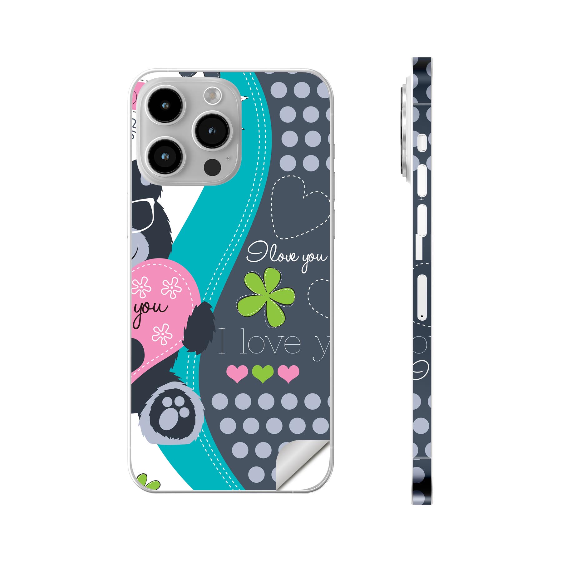 iPhone14 iPhone15 用 スキンシール 全面スキンシール フル 背面 側面 ステッカー 保護シール iphone14plus iphone14pro iphone14promax iphone15plus iphone15pro iphone15promax 各種対応 熊　英語　文字　006586