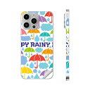 iPhone14 iPhone15 用 スキンシール 全面スキンシール フル 背面 側面 ステッカー 保護シール iphone14plus iphone14pro iphone14promax iphone15plus iphone15pro iphone15promax 各種対応 カラフル 雨 傘 しずく 雫 008195