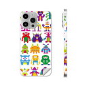 iPhone14 iPhone15 用 スキンシール 全面スキンシール フル 背面 側面 ステッカー 保護シール iphone14plus iphone14pro iphone14promax iphone15plus iphone15pro iphone15promax 各種対応 イラスト カラフル モンスター 008861