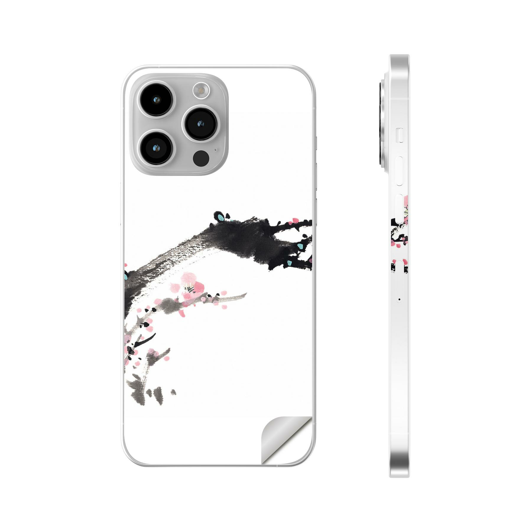 iPhone14 iPhone15 用 スキンシール 全面スキンシール フル 背面 側面 ステッカー 保護シール iphone14plus iphone14pro iphone14promax iphone15plus iphone15pro iphone15promax 各種対応 和風 和柄 009340