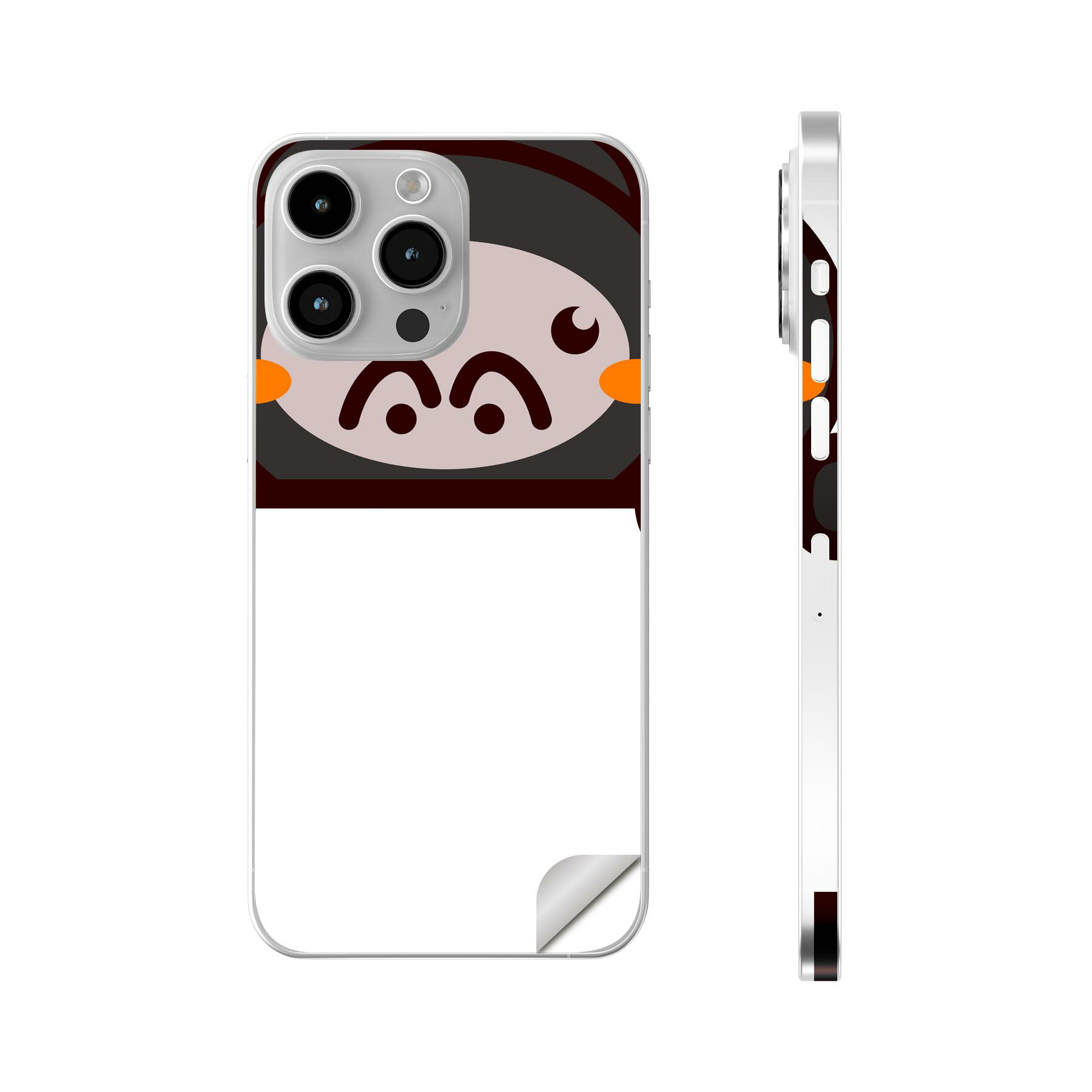 iPhone14 iPhone15 用 スキンシール 全面スキンシール フル 背面 側面 ステッカー 保護シール iphone14plus iphone14pro iphone14promax iphone15plus iphone15pro iphone15promax 各種対応 動物　ゴリラ　イラスト　009832