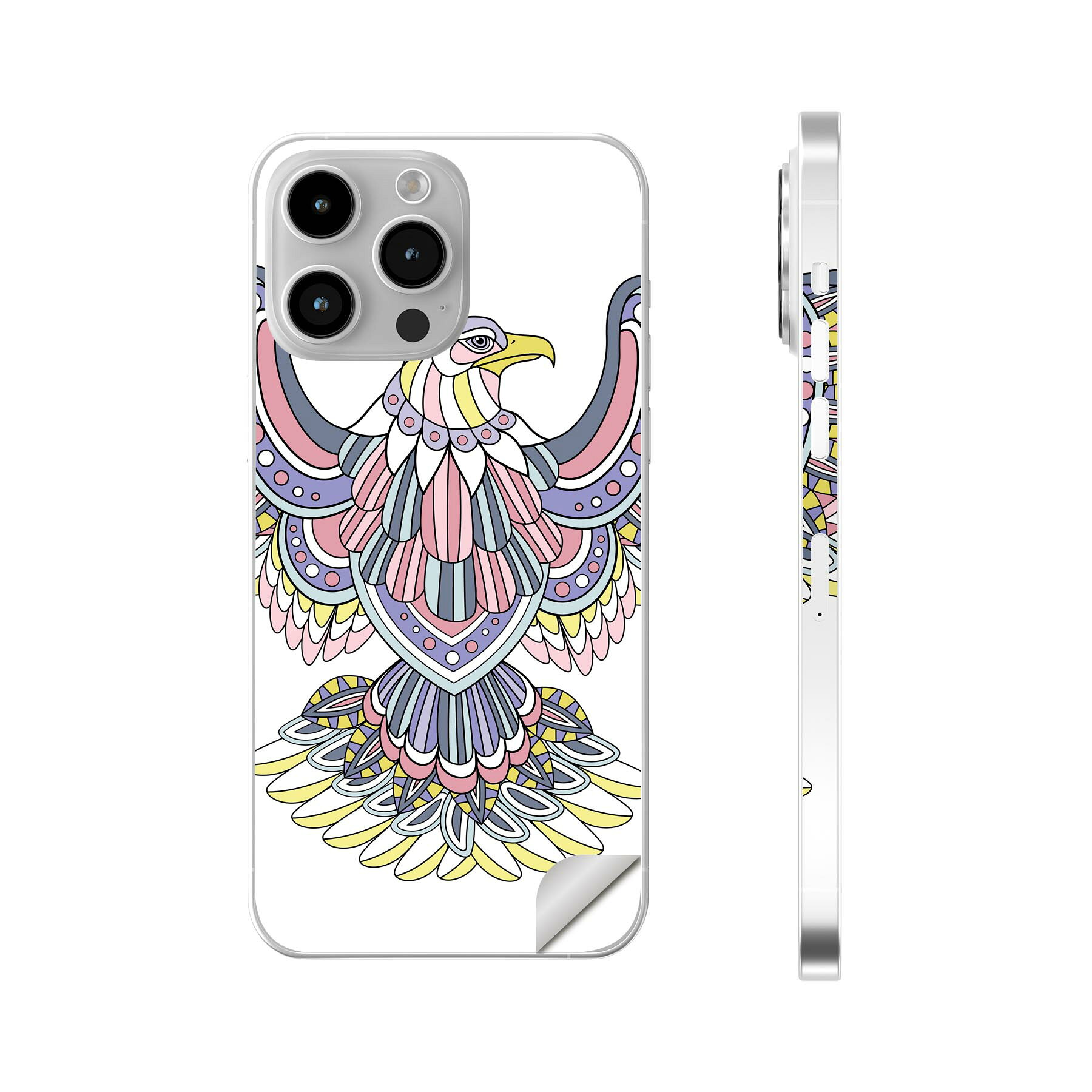 商品特徴・貼るだけでおしゃれに簡単着せ替え、スマホ用デザインスキンシール！・高精細プリントで写真と遜色のない仕上がり！半光沢シートはしっとりツヤのある表現力！・ちょっとしたすり傷からスマホを保護！・「裸で持つ派」の人にはもちろん、シールの上からバンパーやクリアケース付けてもOK！・接着部はエアフリー素材で気泡の心配も軽減！・再剥離素材なので貼り付け時の調整も安心！注意事項画像はサンプルですので、ご覧の環境によっては多少色味に違いを感じる場合がございます。 イメージと違った、モニターと色味が異なるという理由での交換や返金はご対応出来かねます。スキンシールのみの販売でスマートフォン本体・クリアケースは付属しません。端末の角に丸みがあるなどの理由で、機種によっては端末のサイズより少し小さめにカットしています。また、貼付時のずれやカメラ周りの凹凸を考慮して、カメラ穴等は少し大きめにカットしています。そのため、貼付の際はカメラ穴を基準に位置を合わせてください。初回貼付時の位置調整や貼り直しは可能ですが、しっかりと押し付けて接着させた後の再剥離、再利用は保証しておりません。スキンシールは背面のみです。側面や表面用のシールは含まれません。こちらは無地のセミグロスシートにデザインをプリントした商品で、デコなどの加工はございません。 凹凸や光沢があるように見えたり布地や金属を素材にしたように見える商品もありますが、デザインの図版によるものです。印刷時に微妙な画像のズレやカメラ穴の位置にわずかなズレが生じる場合がございます。ご注文後に1点1点制作する受注生産品のため、不良品以外のご返品や交換は固くお断り致します。 機種の選択間違いも保証対象外となりますため、ご注文の際は必ず機種をご確認下さい。発送について完全受注生産のハンドメイド商品となりますので、既製品と比べて発送までお時間を頂いています。 基本的に決済確認後、最大で10営業日での発送となります。繁忙期や休業日明けの場合はさらに時間がかかる場合があります。 その際には別途メールにてご連絡致します。メール便の場合、発送日から到着までに2?4日ほどかかる場合が多く、紛失などの保障もご対応できかねます。あらかじめご了承下さい。▼カーボンはこちらから▼