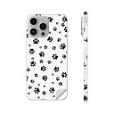 iPhone14 iPhone15 用 スキンシール 全面スキンシール フル 背面 側面 ステッカー 保護シール iphone14plus iphone14pro iphone14promax iphone15plus iphone15pro iphone15promax 各種対応 動物 犬 足跡 010270