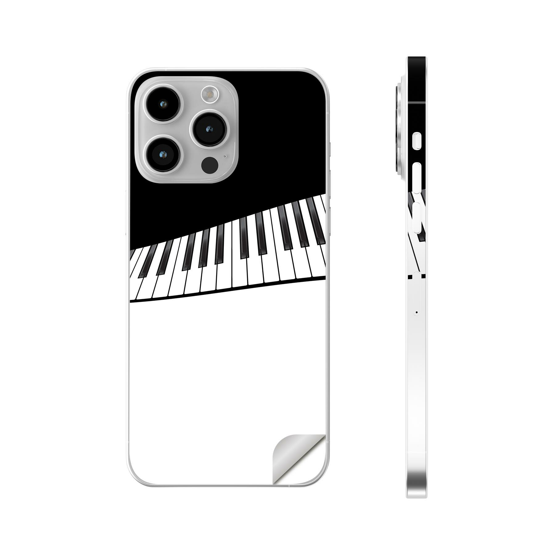 iPhone14 iPhone15 用 スキンシール 全面スキンシール フル 背面 側面 ステッカー 保護シール iphone14plus iphone14pro iphone14promax iphone15plus iphone15pro iphone15promax 各種対応 ピアノ　音楽　鍵盤　010442