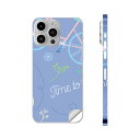 iPhone14 iPhone15 用 スキンシール 全面スキンシール フル 背面 側面 ステッカー 保護シール iphone14plus iphone14pro iphone14promax iphone15plus iphone15pro iphone15promax 各種対応 かわいい 鳥 自転車 011863