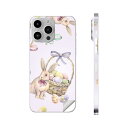 iPhone14 iPhone15 用 スキンシール 全面スキンシール フル 背面 側面 ステッカー 保護シール iphone14plus iphone14pro iphone14promax iphone15plus iphone15pro iphone15promax 各種対応 うさぎ リボン かわいい 012209