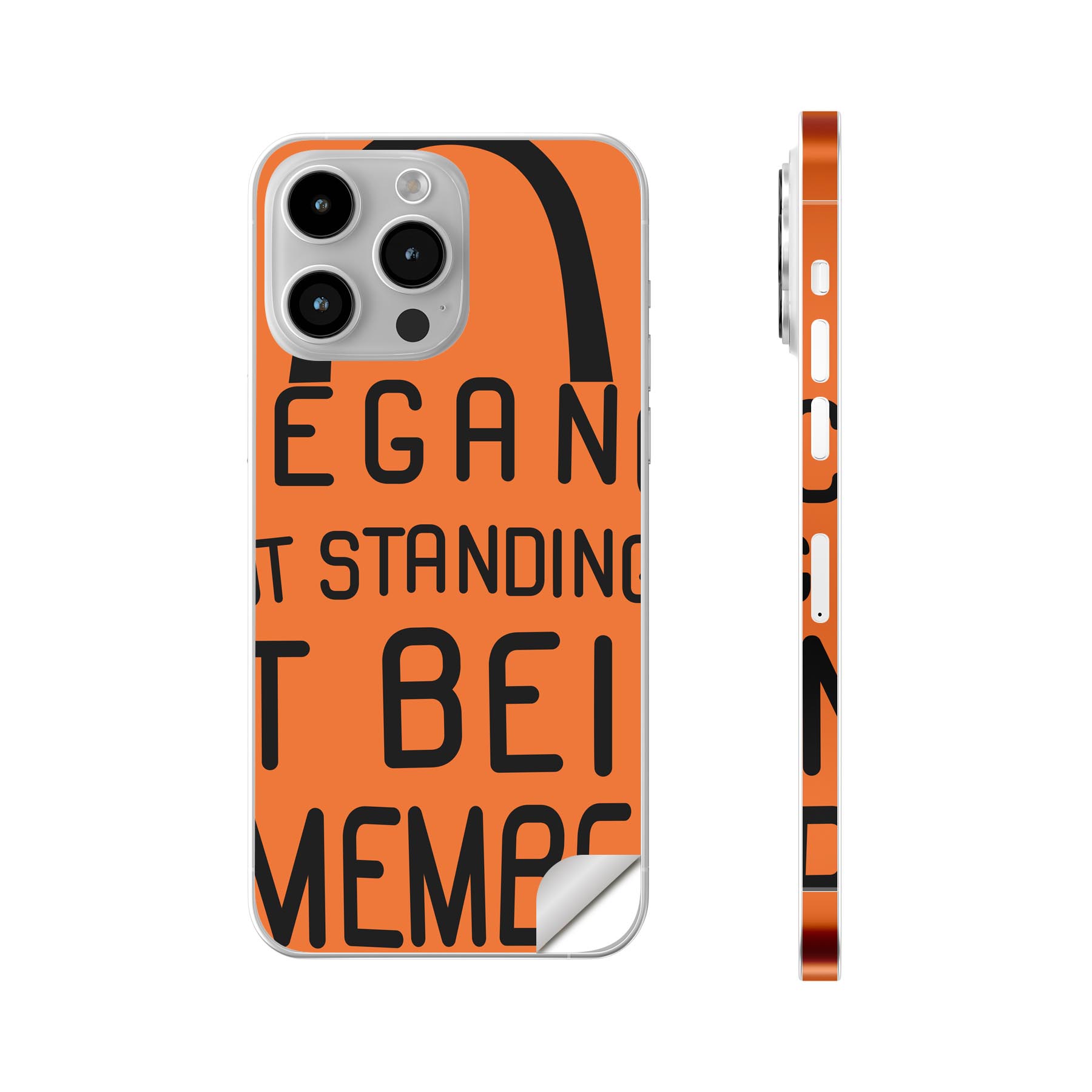 iPhone14 iPhone15 用 スキンシール 全面スキンシール フル 背面 側面 ステッカー 保護シール iphone14plus iphone14pro iphone14promax iphone15plus iphone15pro iphone15promax 各種対応 鞄　英語　文字　012299