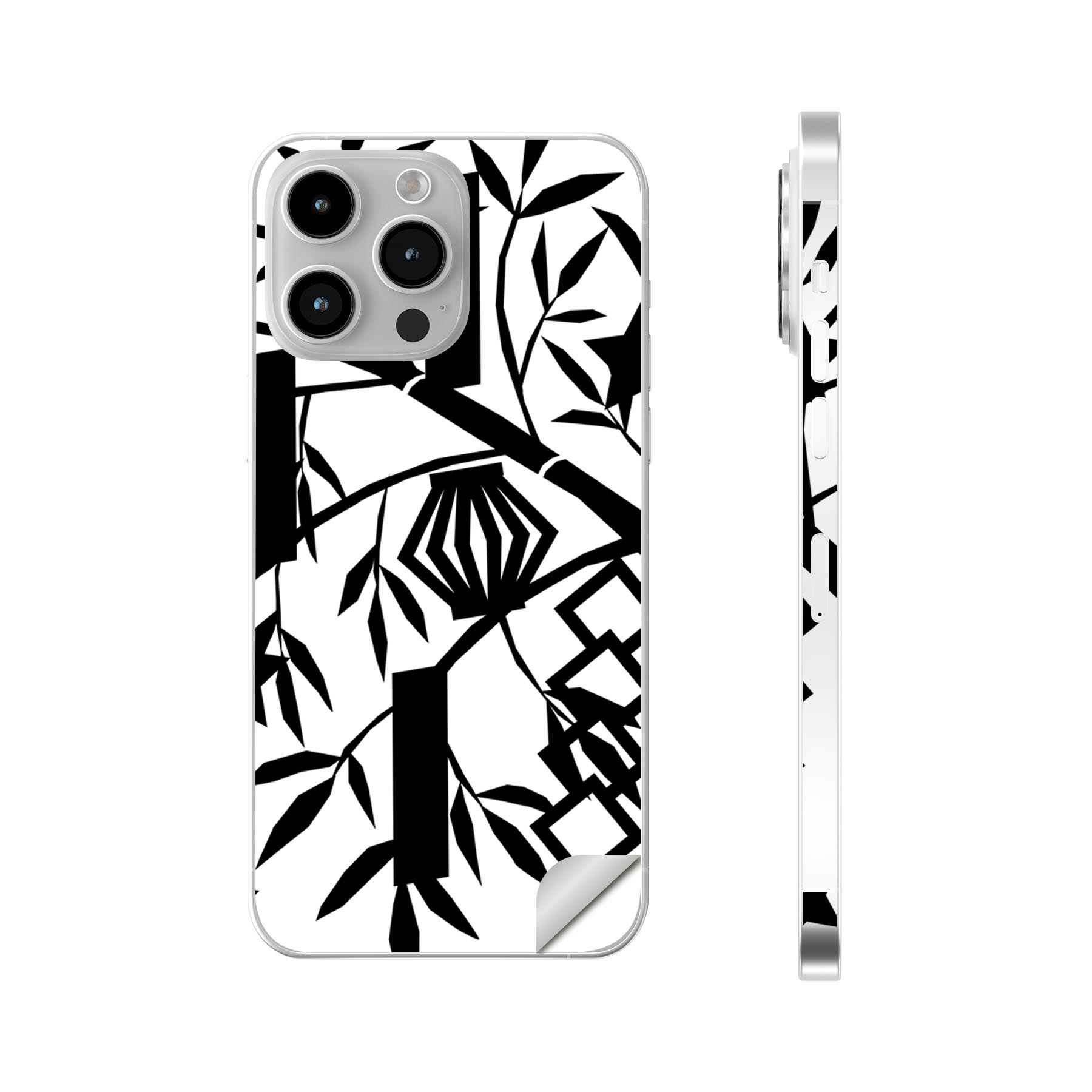 iPhone14 iPhone15 用 スキンシール 全面スキンシール フル 背面 側面 ステッカー 保護シール iphone14plus iphone14pro iphone14promax iphone15plus iphone15pro iphone15promax 各種対応 七夕　短冊　星　013869