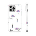 iPhone14 iPhone15 用 スキンシール 全面スキンシール フル 背面 側面 ステッカー 保護シール iphone14plus iphone14pro iphone14promax iphone15plus iphone15pro iphone15promax 各種対応 傘 雨 おしゃれ 014049