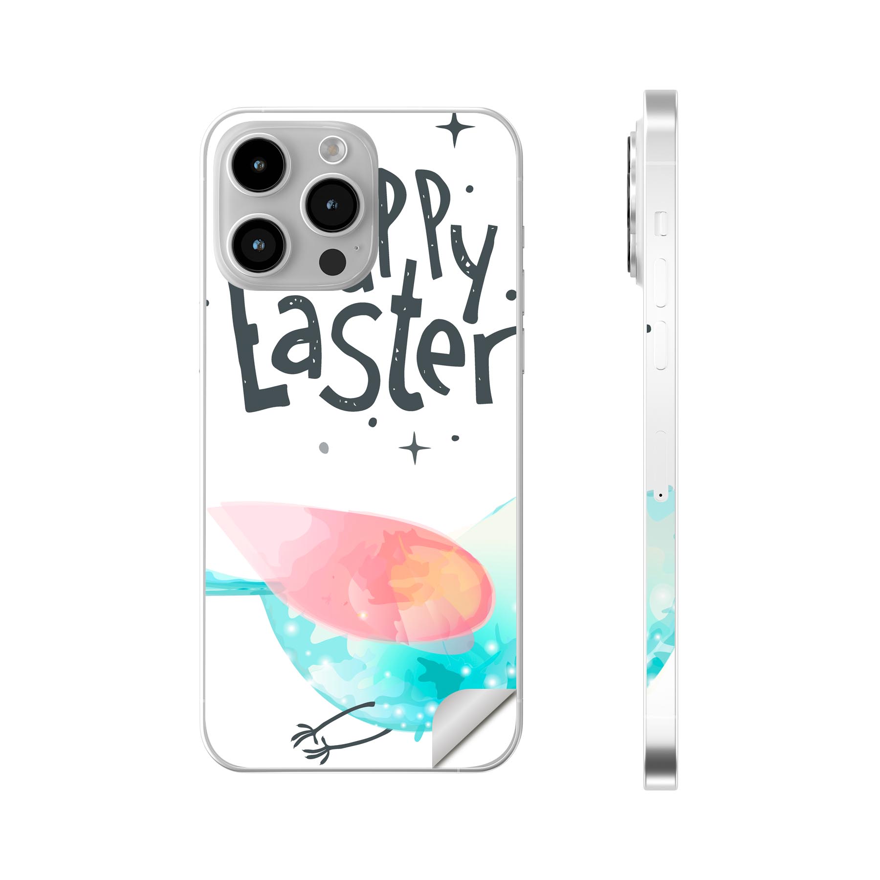 iPhone14 iPhone15 用 スキンシール 全面スキンシール フル 背面 側面 ステッカー 保護シール iphone14plus iphone14pro iphone14promax iphone15plus iphone15pro iphone15promax 各種対応 イースター 鳥 動物 014302
