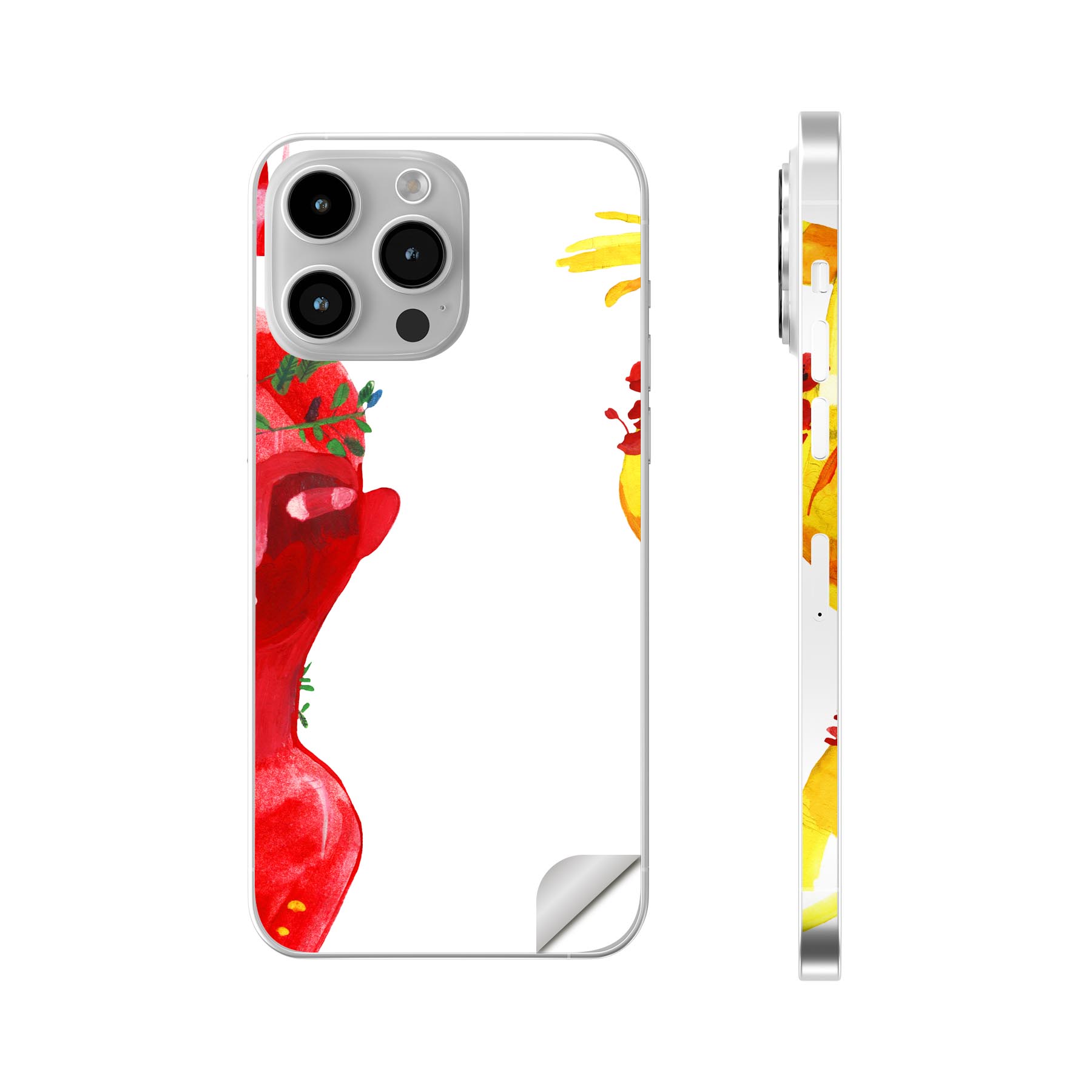iPhone14 iPhone15 用 スキンシール 全面スキンシール フル 背面 側面 ステッカー 保護シール iphone14plus iphone14pro iphone14promax iphone15plus iphone15pro iphone15promax 各種対応 シルエット　カラフル　人　014784