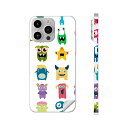 iPhone14 iPhone15 用 スキンシール 全面スキンシール フル 背面 側面 ステッカー 保護シール iphone14plus iphone14pro iphone14promax iphone15plus iphone15pro iphone15promax 各種対応 かわいい 妖怪 カラフル モンスター 015382