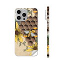 iPhone14 iPhone15 用 スキンシール 全面スキンシール フル 背面 側面 ステッカー 保護シール iphone14plus iphone14pro iphone14promax iphone15plus iphone15pro iphone15promax 各種対応 花 ひまわり 蜂 昆虫 植物 015760