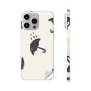 iPhone14 iPhone15 用 スキンシール 全面スキンシール フル 背面 側面 ステッカー 保護シール iphone14plus iphone14pro iphone14promax iphone15plus iphone15pro iphone15promax 各種対応 傘 模様 雨 016360