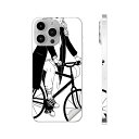 iPhone14 iPhone15 用 スキンシール 全面スキンシール フル 背面 側面 ステッカー 保護シール iphone14plus iphone14pro iphone14promax iphone15plus iphone15pro iphone15promax 各種対応 女の子 白黒 自転車 017774