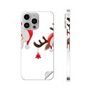 iPhone14 iPhone15 用 スキンシール 全面スキンシール フル 背面 側面 ステッカー 保護シール iphone14plus iphone14pro iphone14promax iphone15plus iphone15pro iphone15promax 各種対応 サンタ トナカイ クリスマス 017828