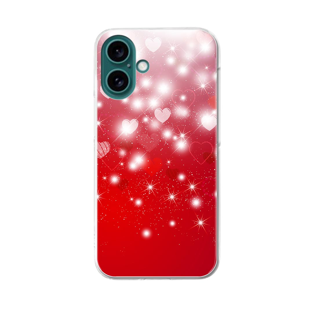 【送料無料】ハードケース ほぼ全機種対応 スマホ カバー ケース スマホケース ポリカーボネート ハード 携帯ケース softbank au docomo 000256 ハート　赤　キラキラ