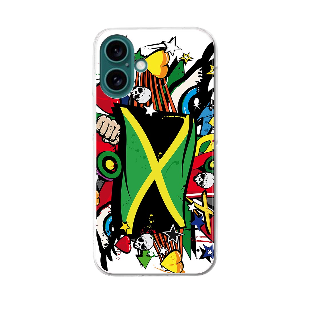 iPhone16 6.1インチ 専用 各キャリア iPhone 16 共通対応 ハード ケース iphone16 対応 ケース カバー ハードケース 000270 ジャマイカ　レゲエ　HIPHOP