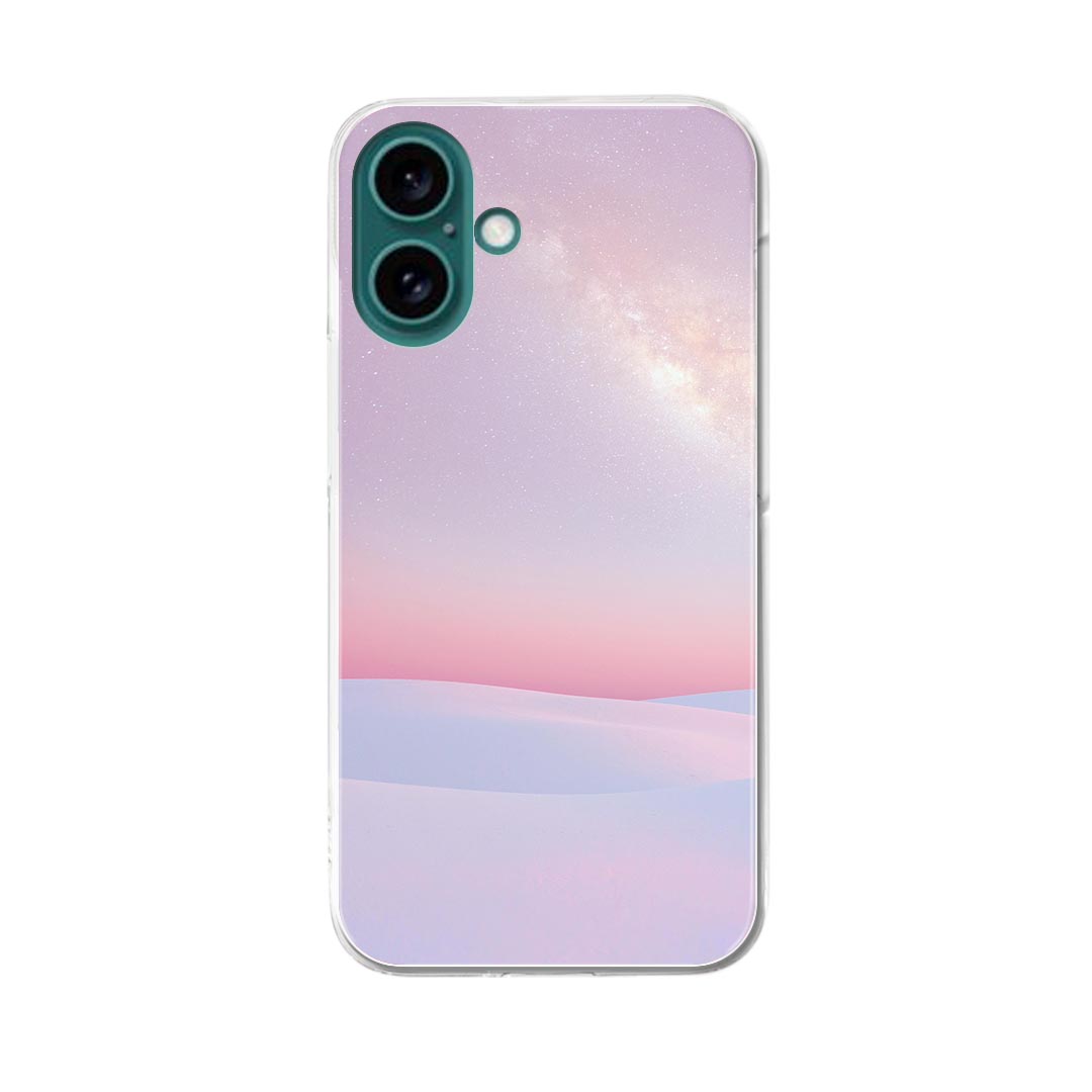 iPhone16 6.1インチ 専用 各キャリア iPhone 16 共通対応 ハード ケース iphone16 対応 ケース カバー ハードケース 023811 ピンク 星 砂漠