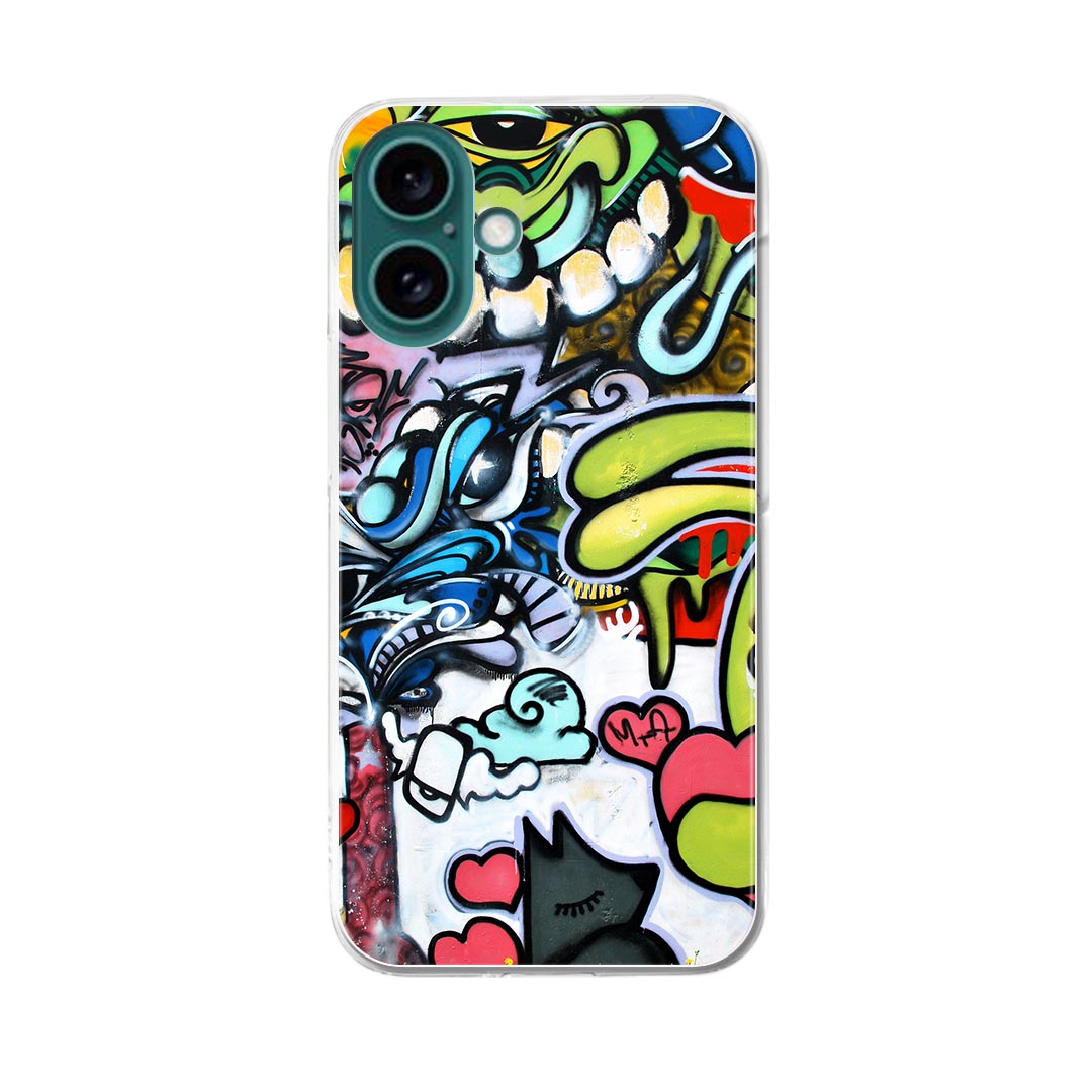 iPhone16plus 6.7インチ 専用 各キャリア iPhone 16 plus 共通対応 ハード ケース iphone16plus ケース カバー 005009 イラスト　キャラクター　モンスター