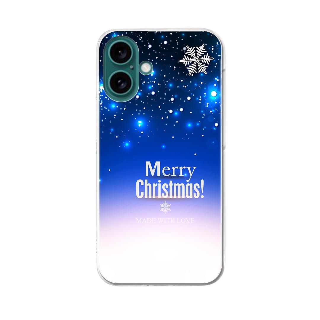 Mobile Phone Cases - iPhone16 6.1インチ 専用 各キャリア iPhone 16 共通対応 ハード ケース iphone16 対応 ケース カバー ハードケース 005759 雪　結晶　青　ブルー
