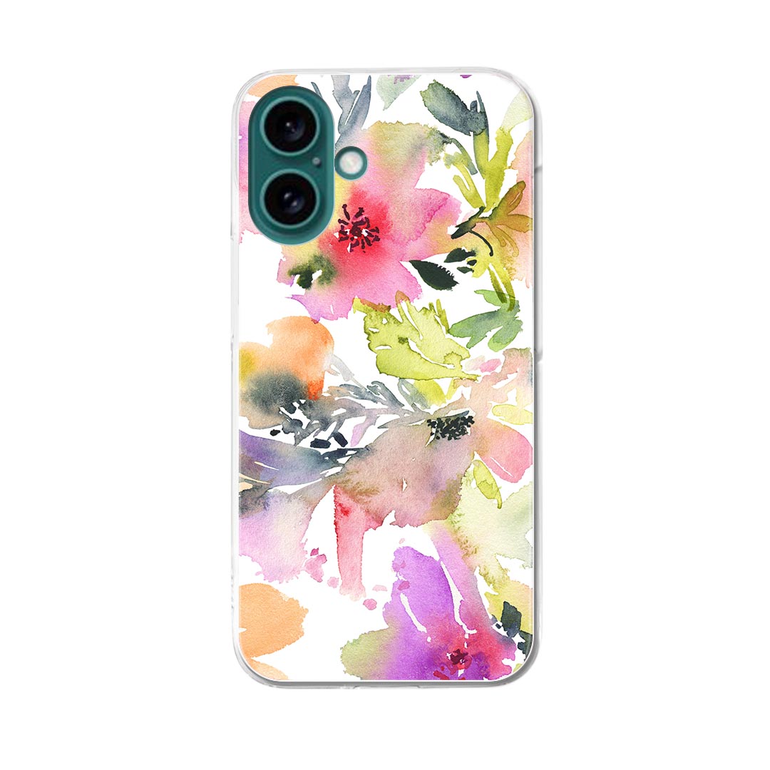 樂天商城 - iPhone16plus 6.7インチ 専用 各キャリア iPhone 16 plus 共通対応 ハード ケース iphone16plus ケース カバー 010236 　花　水彩