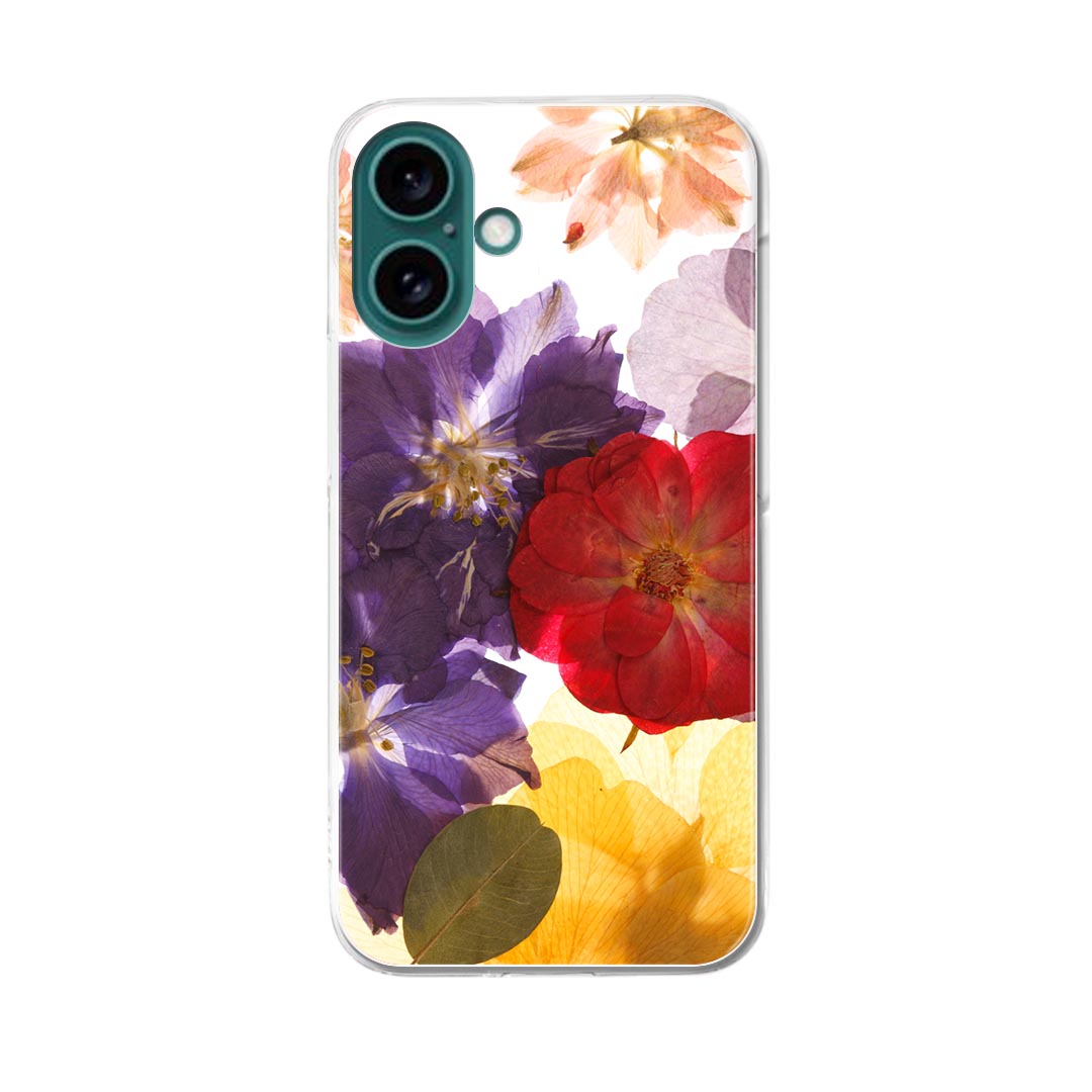 【送料無料】ハードケース ほぼ全機種対応 スマホ カバー ケース スマホケース ポリカーボネート ハード 携帯ケース softbank au docomo 011228 花 押し花 カラフル