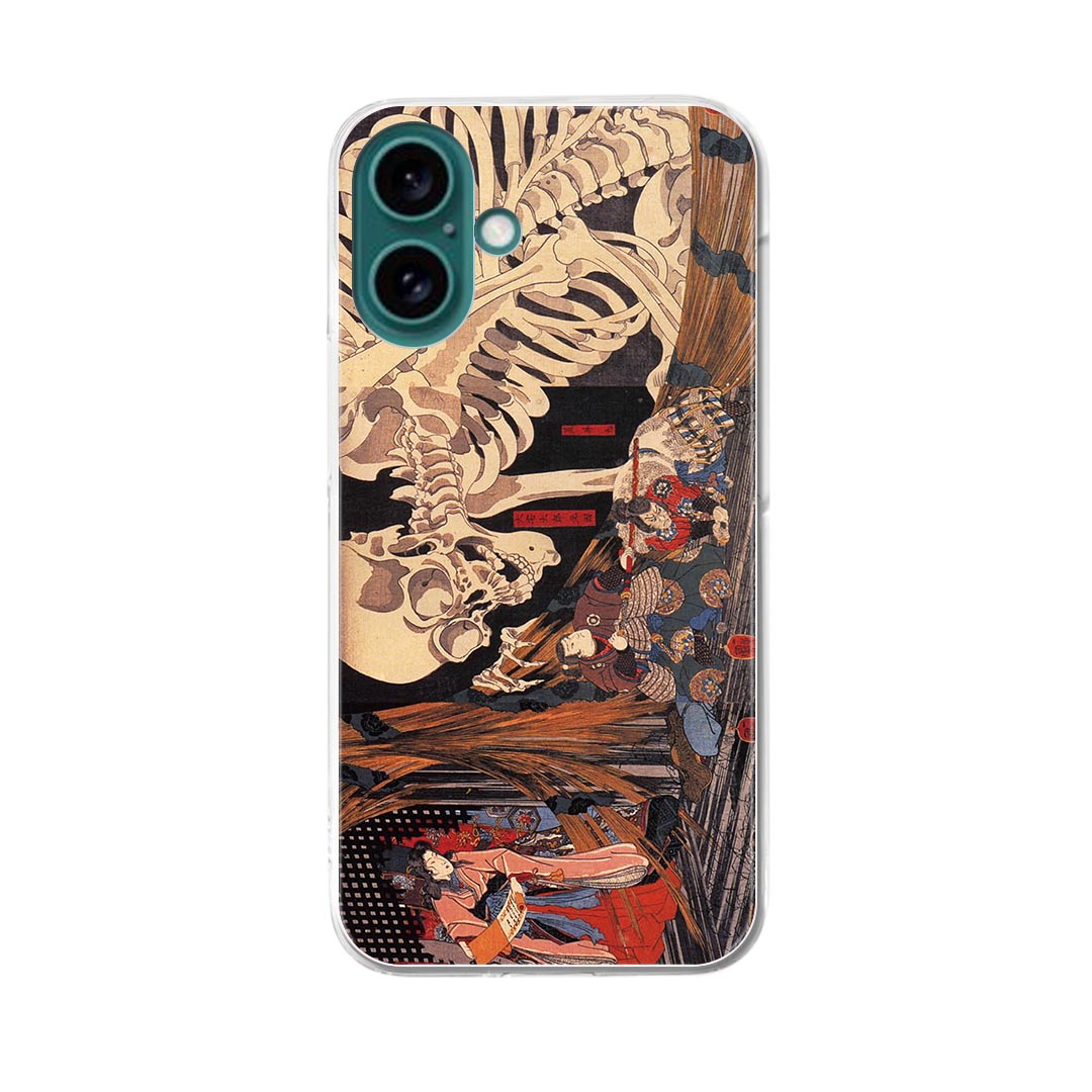 【送料無料】ハードケース ほぼ全機種対応 スマホ カバー ケース スマホケース ポリカーボネート ハード 携帯ケース softbank au docomo 011483 和風 和柄 骸骨