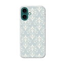 iPhone16plus 6.7インチ 専用 各キャリア iPhone 16 plus 共通対応 ハード ケース iphone16plus ケース カバー 012530 ダマスク 北欧 柄