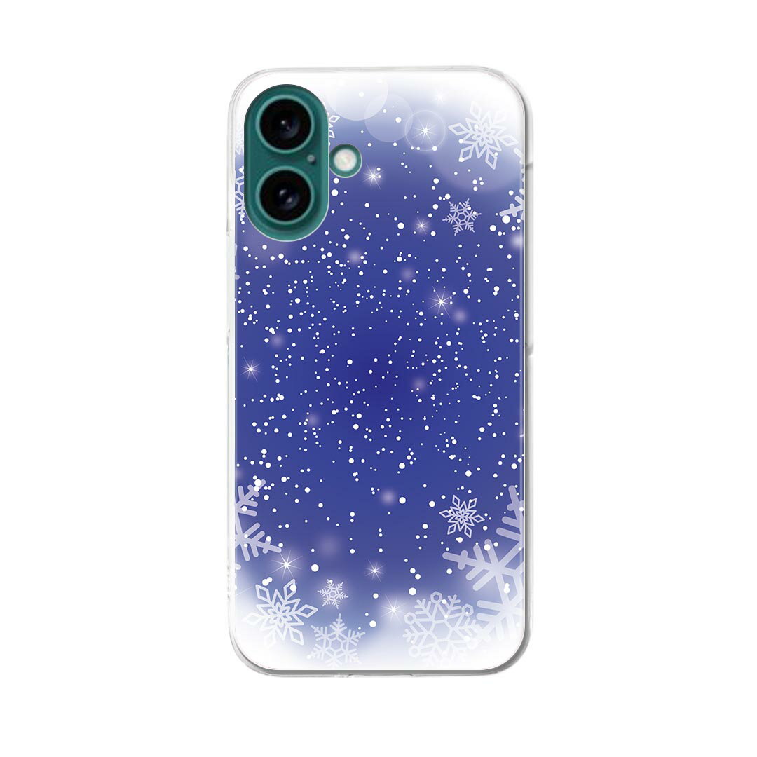 Mobile Phone Cases - iPhone16plus 6.7インチ 専用 各キャリア iPhone 16 plus 共通対応 ハード ケース iphone16plus ケース カバー 012805 空　夜空　雪