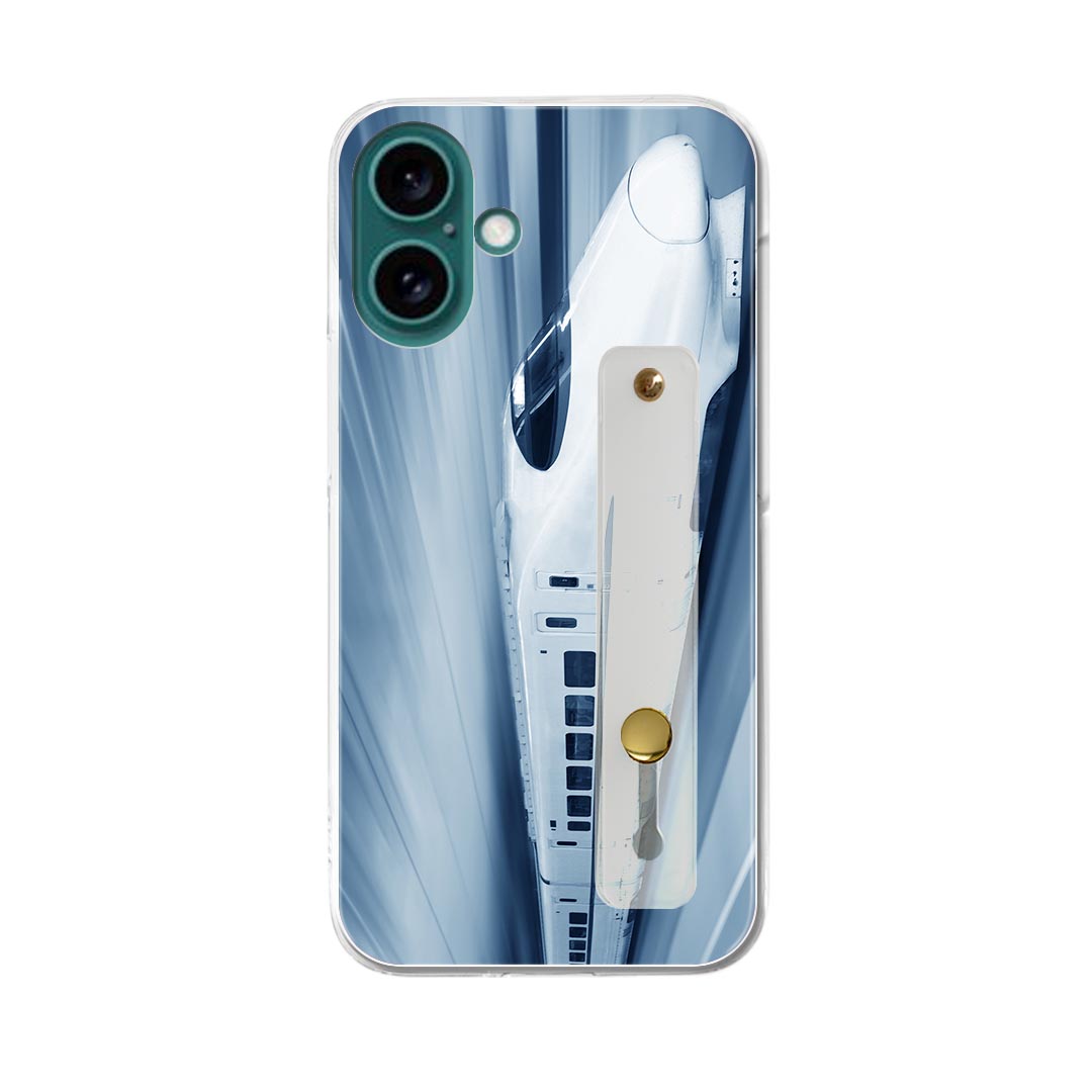 【送料無料】ハードケース スマホ ベルト付 スマホバンド 落下防止 シリコン スタンド機能付 スマホ リング スリム 背面 ほぼ全機種対応 片手持ち カバー ケース 携帯リング ハード フィンガーリング 角度調整 000868 新幹線