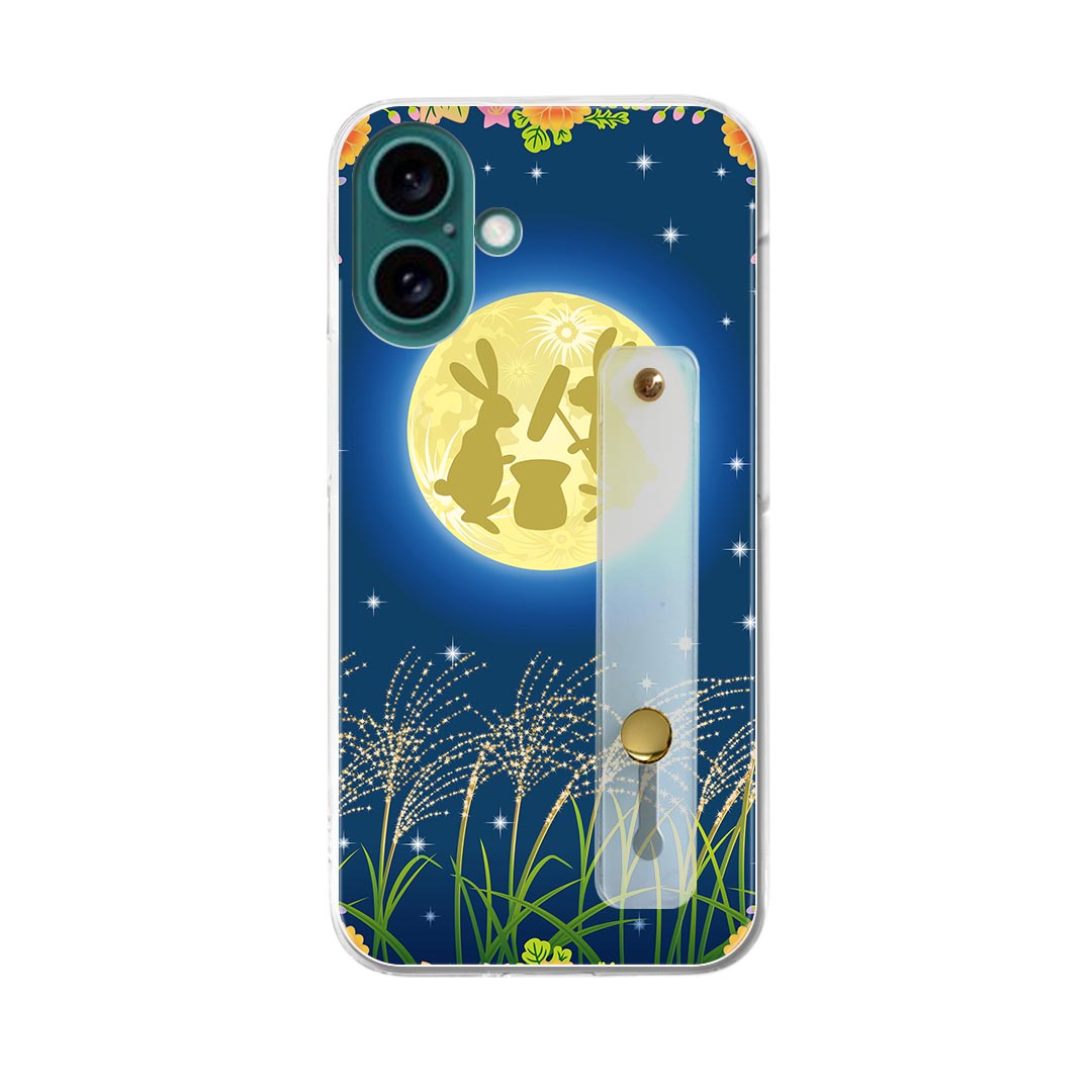 Rakuten - 【送料無料】ハードケース スマホ ベルト付 スマホバンド 落下防止 シリコン スタンド機能付 スマホ リング スリム 背面 ほぼ全機種対応 片手持ち カバー ケース 携帯リング ハード フィンガーリング 角度調整 002830 うさぎ　動物　花