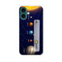 【送料無料】iPhone 16 用 ハードケース スマホ ベルト付 スマホバンド 落下防止 シリコン スタンド機能付 スリム 背面 片手持ち カバー 携帯リング フィンガーリング 角度調整 033409 solar system 太陽系