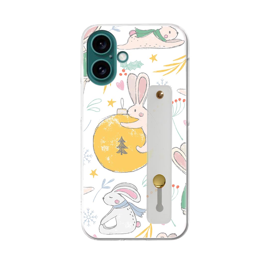 Mobile Phone Cases - 【送料無料】iPhone 16 用 ハードケース スマホ ベルト付 スマホバンド 落下防止 シリコン スタンド機能付 スリム 背面 片手持ち カバー 携帯リング フィンガーリング 角度調整 050401