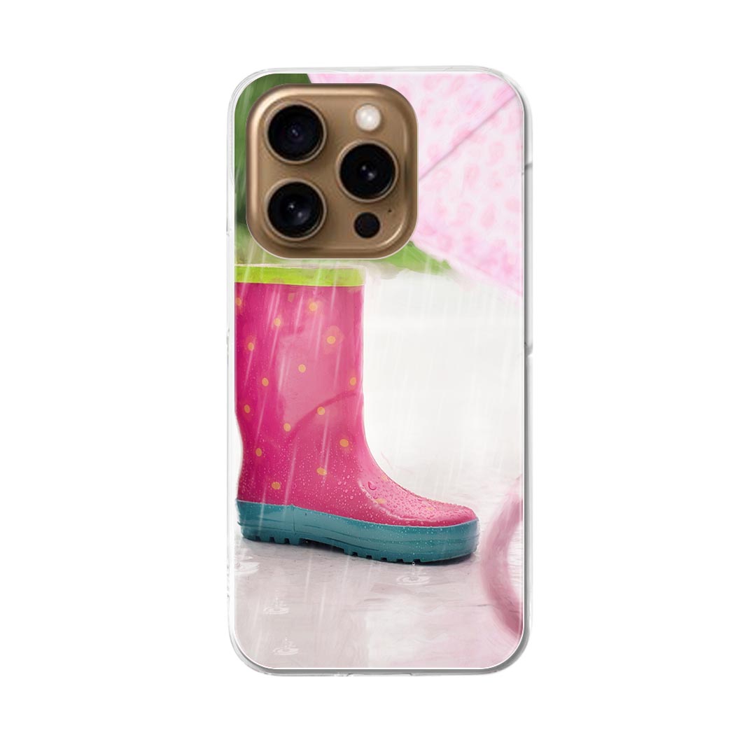 iPhone16pro 6.3インチ 専用 各キャリア iPhone 16 pro 共通対応 ハード ケース iphone16pro 対応 ケース カバー 025794 雨 レインブーツ 長靴