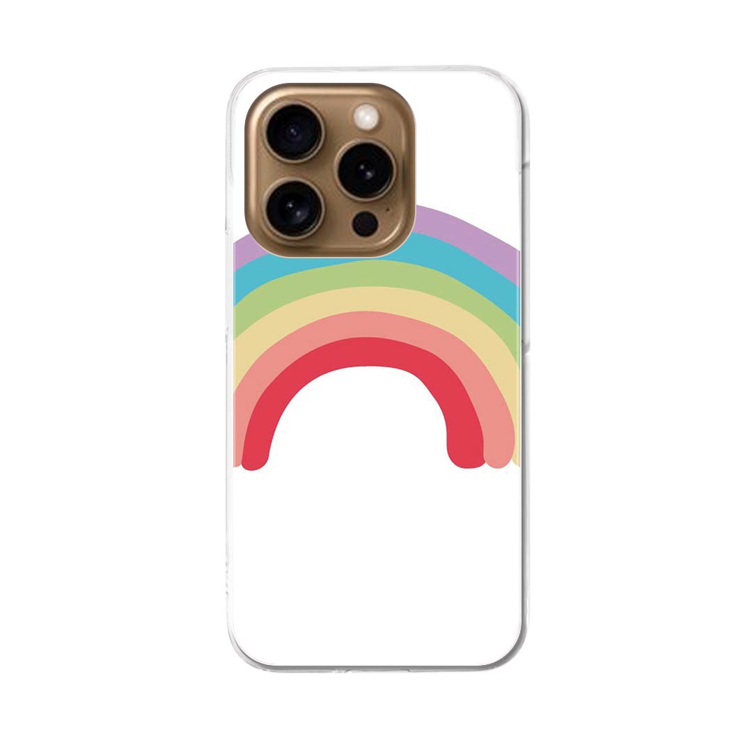 Mobile Phone - iPhone16pro 6.3インチ 専用 各キャリア iPhone 16 pro 共通対応 ハード ケース iphone16pro 対応 ケース カバー 031881 虹 イラスト シンプル