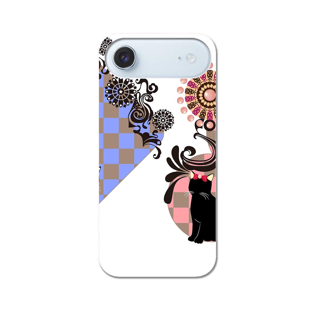 Mobile Phone Cases - iPhone Air 用 スマホカバー 各キャリア 共通対応 ケース カバー ハードケース 007517 チェック　猫　ネコ　市松模様