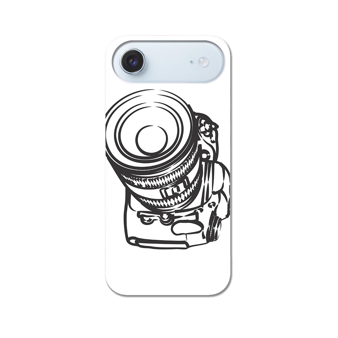 iPhone Air 用 スマホカバー 各キャリア 共通対応 ケース カバー ハードケース 014761 カメラ　白黒　一眼レフ