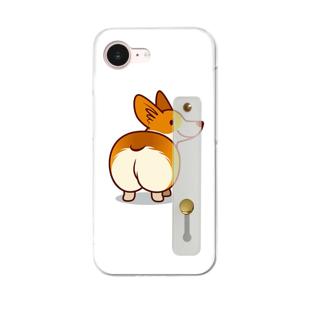 乐天商城 - iPhone 17e 用 スマホカバー iphone17e 各キャリア 共通対応 ハードケース スマホ ベルト付 スマホバンド 落下防止 シリコン スタンド機能付 スリム 背面 片手持ち カバー 携帯リング フィンガーリング 角度調整 016242 犬　コーギー