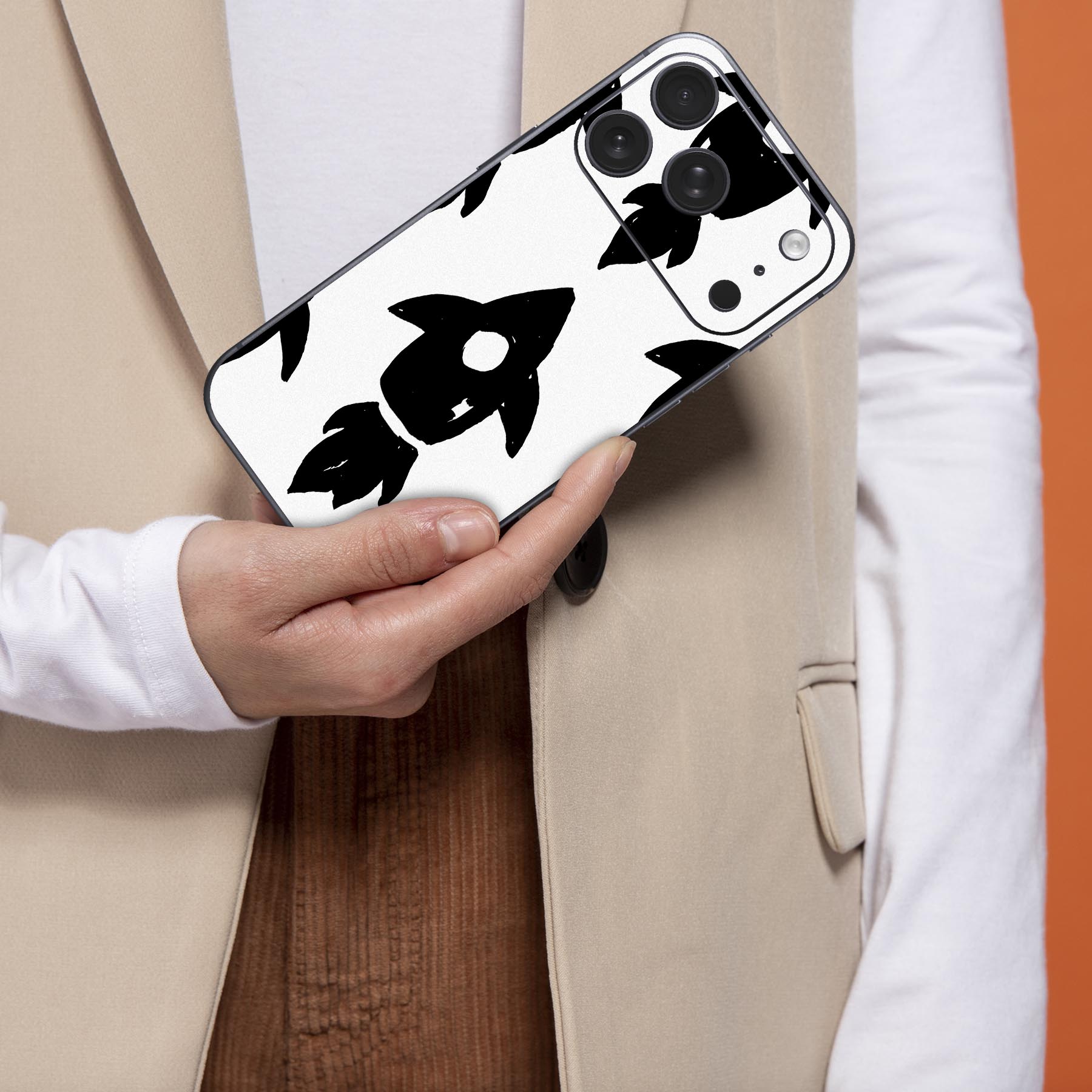 iPhone 用 デザインスキンシール 対応 2枚入り カバー デコレーション アクセサリー デコシール 高品質再剥離性シート 050769