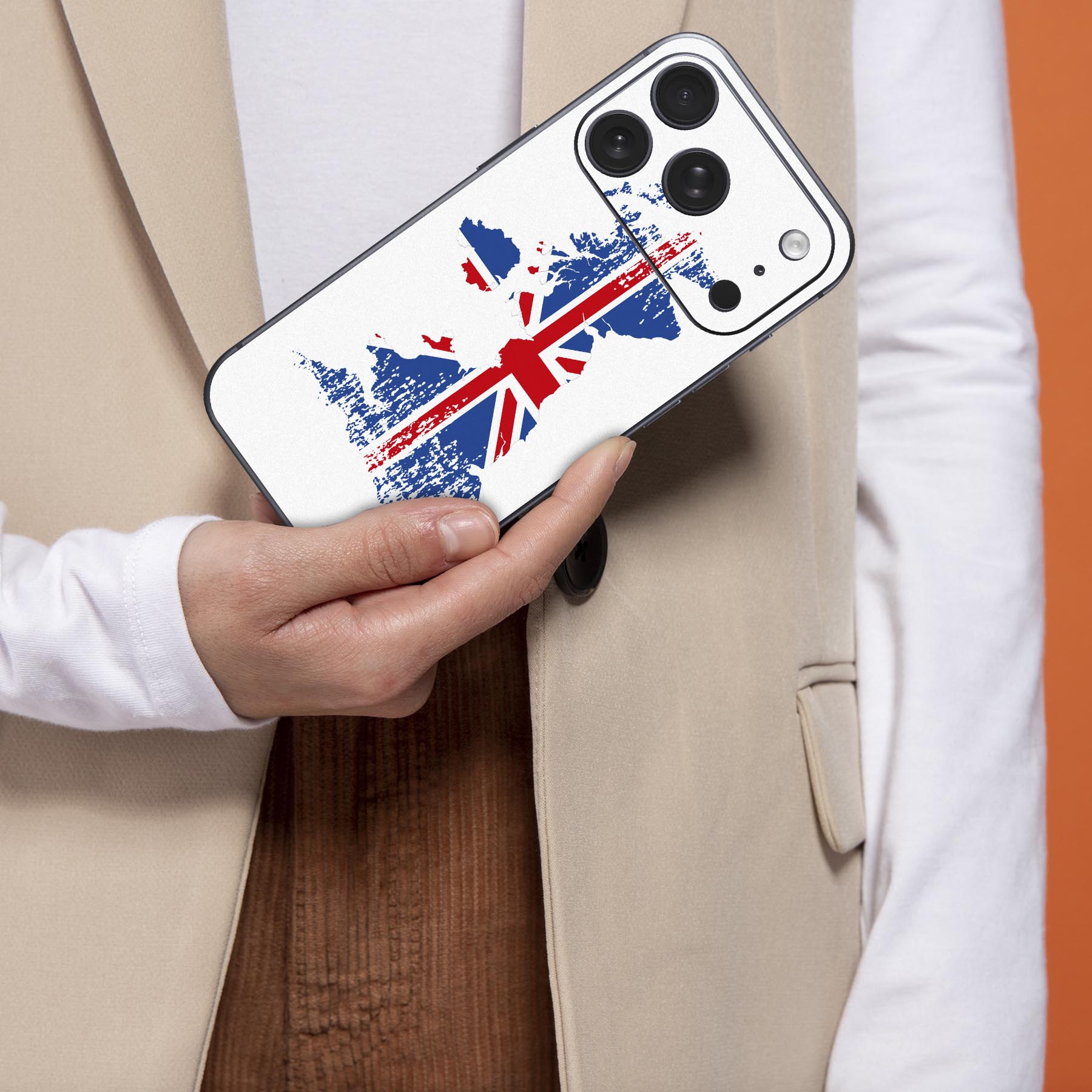 iPhone 用 デザインスキンシール 対応 2枚入り カバー デコレーション アクセサリー デコシール 高品質再剥離性シート 018977 united_kingdom イギリス