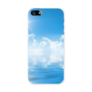 iphone5au iPhone 5 アイフォーン APPLE au エーユー スマホ カバー ケース スマホケース スマホカバー TPU ソフトケース 海　空　雲 その他 000935