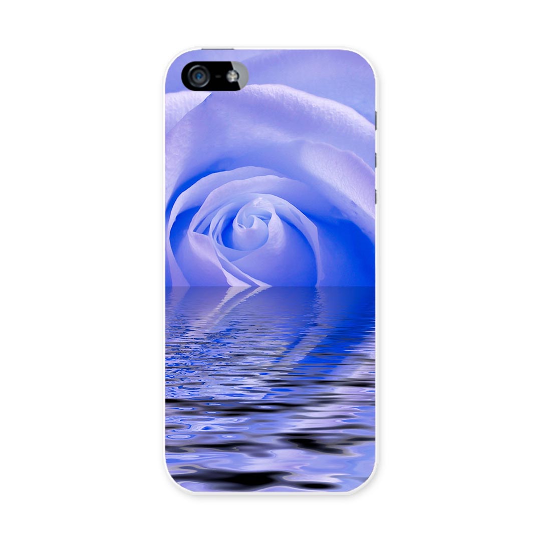 iphone5au iPhone 5 アイフォーン APPLE au エーユー スマホ カバー ケース スマホケース スマホカバー TPU ソフトケース 薔薇　海 フラワー 001018
