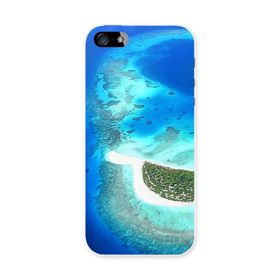 iphone5au iPhone 5 アイフォーン APPLE au エーユー スマホ カバー ケース スマホケース スマホカバー TPU ソフトケース 島　海 写真・風景 001045
