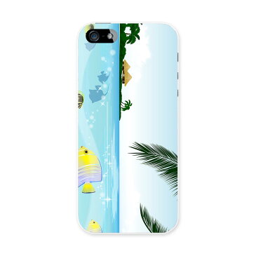 iphone5au iPhone 5 アイフォーン APPLE au エーユー スマホ カバー ケース スマホケース スマホカバー TPU ソフトケース 海　魚 アニマル 001353