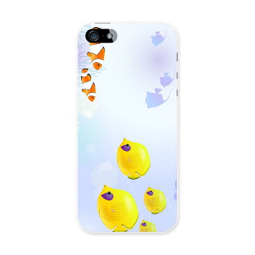 iphone5au iPhone 5 アイフォーン APPLE au エーユー スマホ カバー ケース スマホケース スマホカバー TPU ソフトケース 海　魚 アニマル 001355